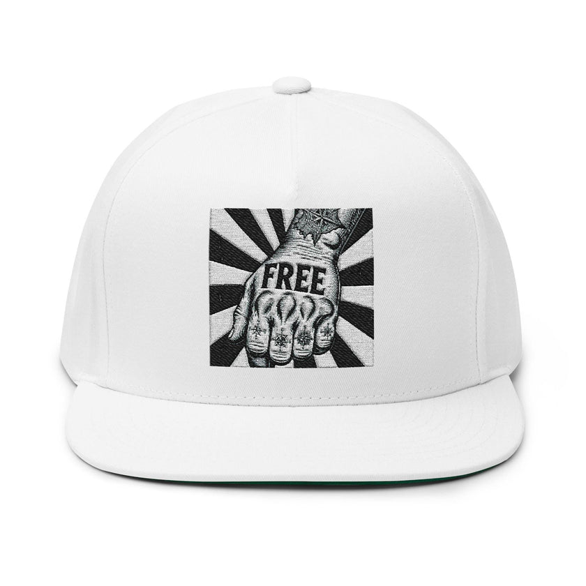 Free Spirit Embroidered Flat Bill Cap