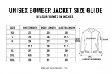 Bomber Jacket Size Chart