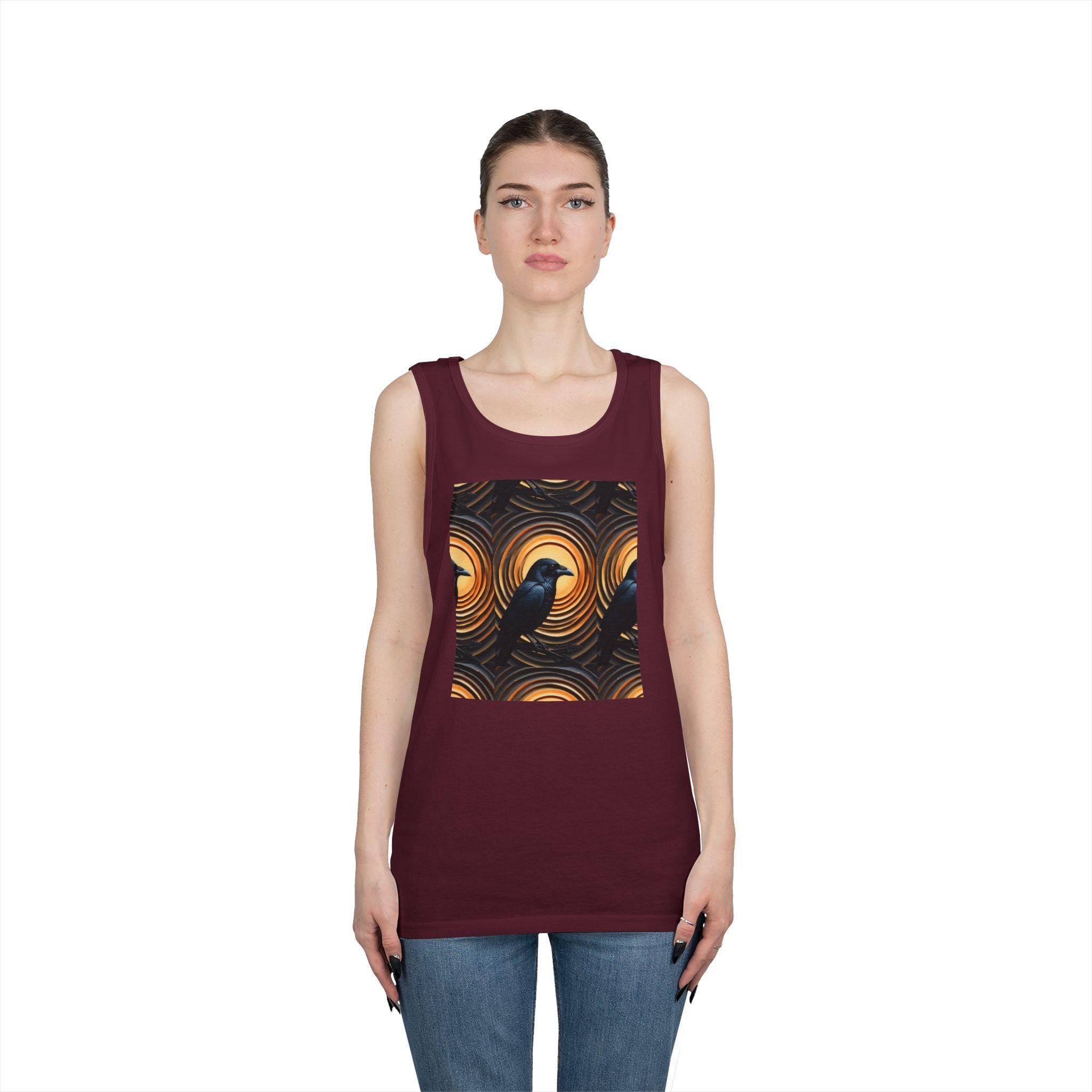 Raven Print Tank Top