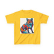 Geometric Fox Kids Tee: Colorful Graphic Art Shirt