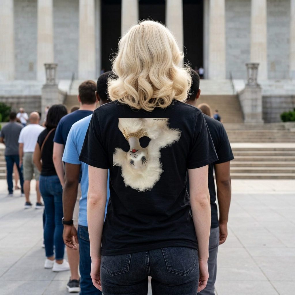 Fluffy White Poodle Tee | Cute Puppy Graphic Shirt