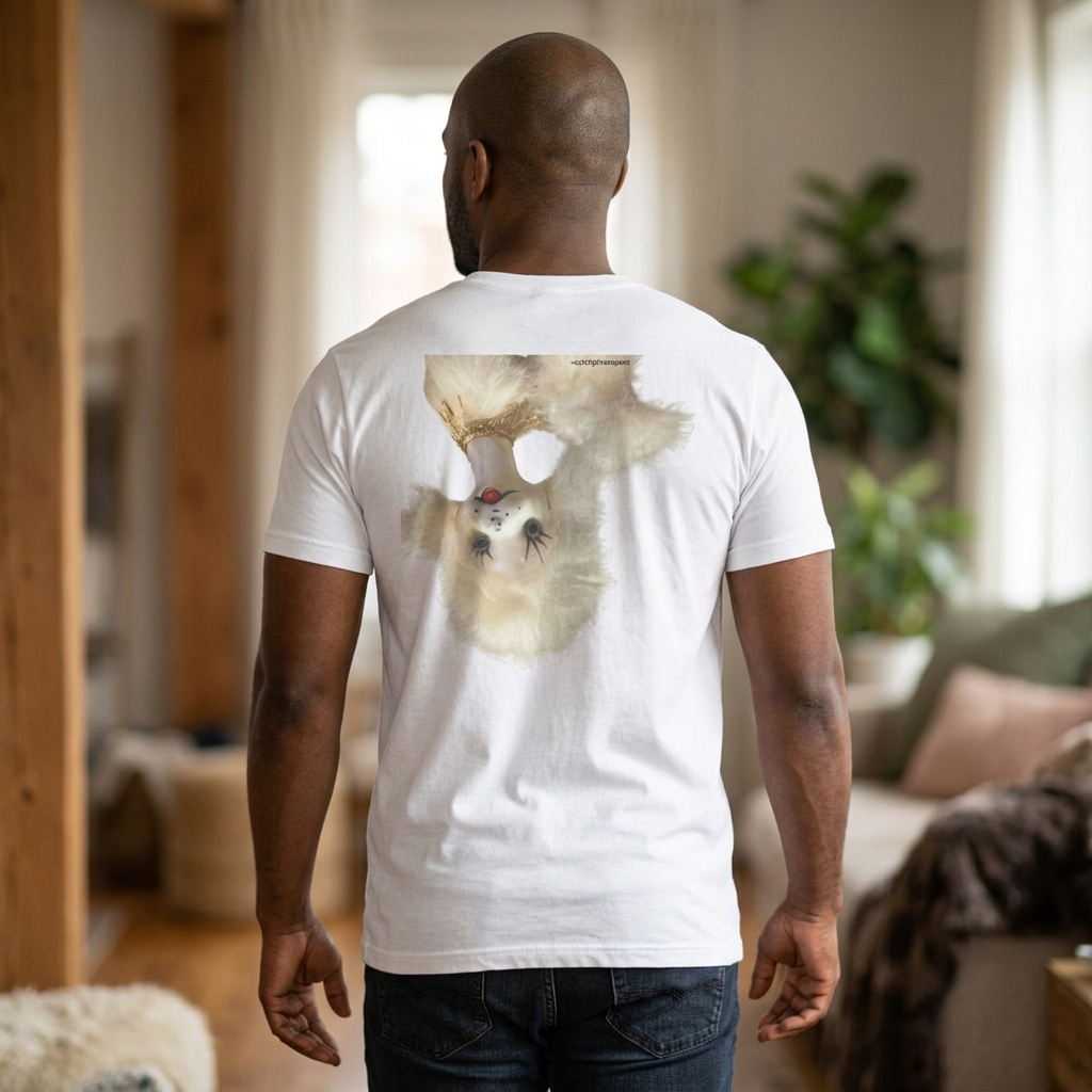 Fluffy White Poodle Tee | Cute Puppy Graphic Shirt