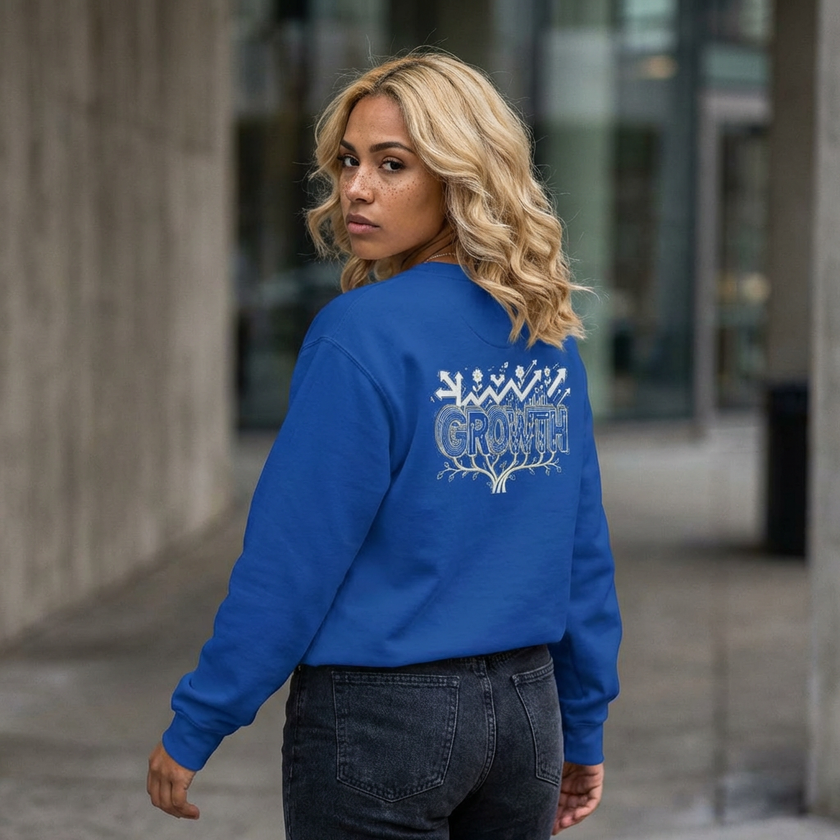 Growth floral typography Sweatshirt | Botanical lettering crewneck