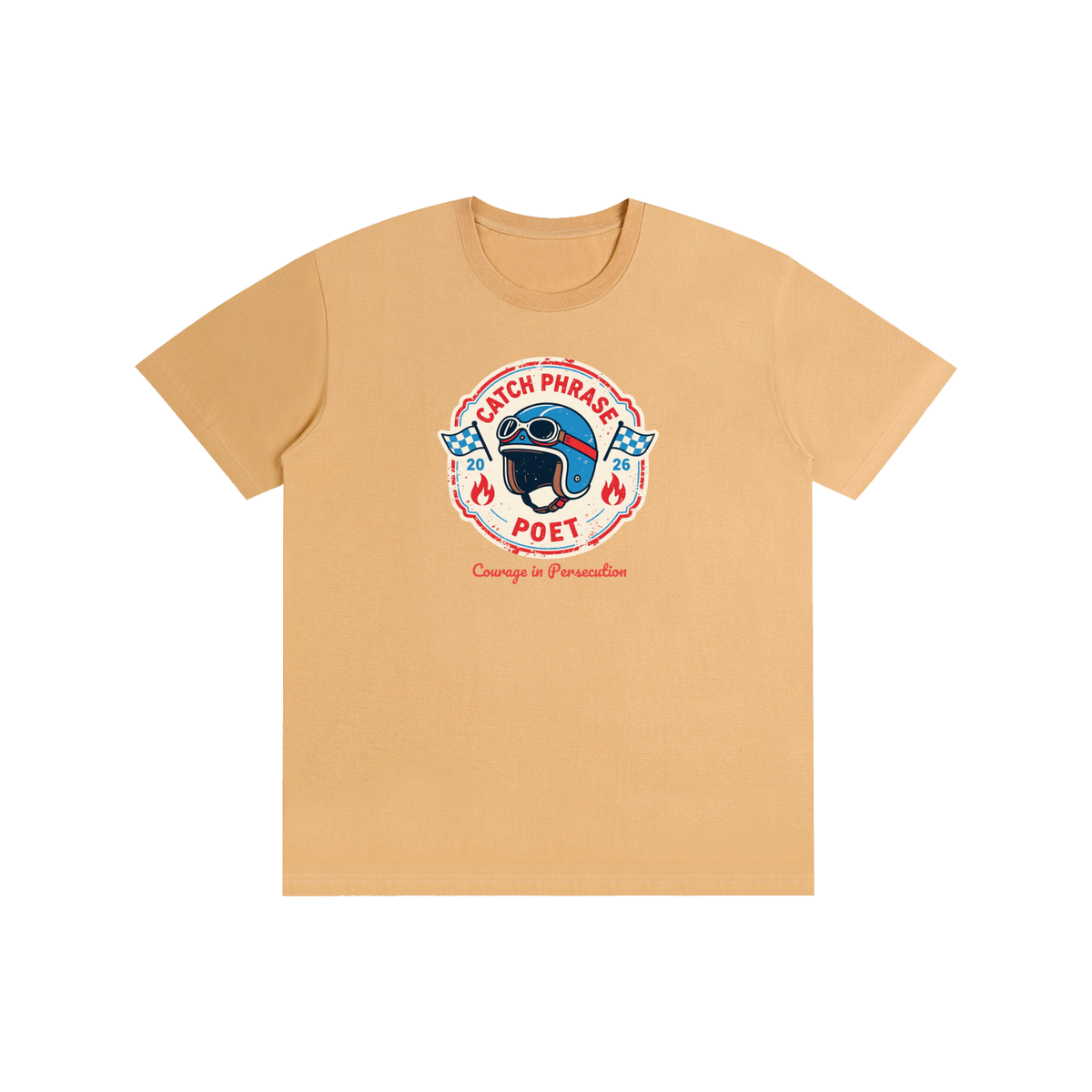 Courage in Persecution faith tee size and fit — Catch Phrase Poet