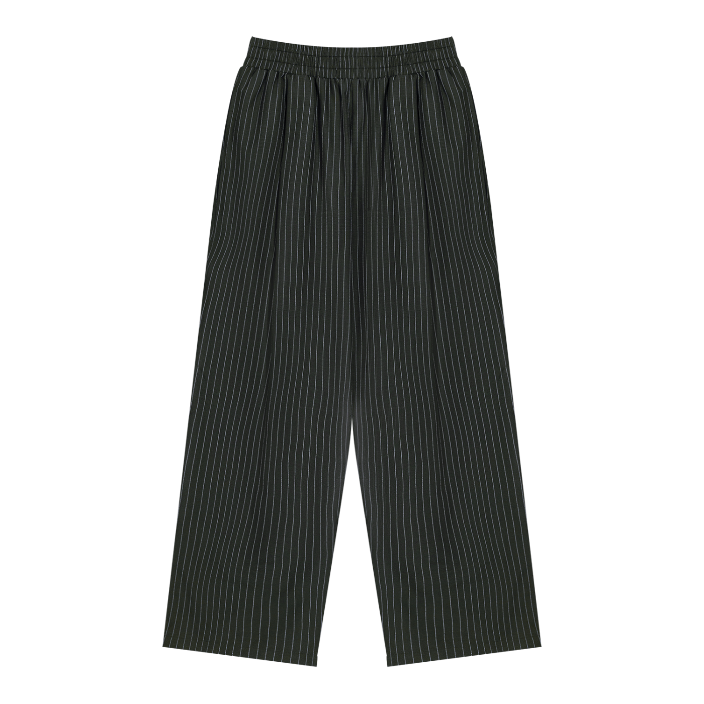 Catch Phrase Poet  Simple Unisex Striped Pleated Pants