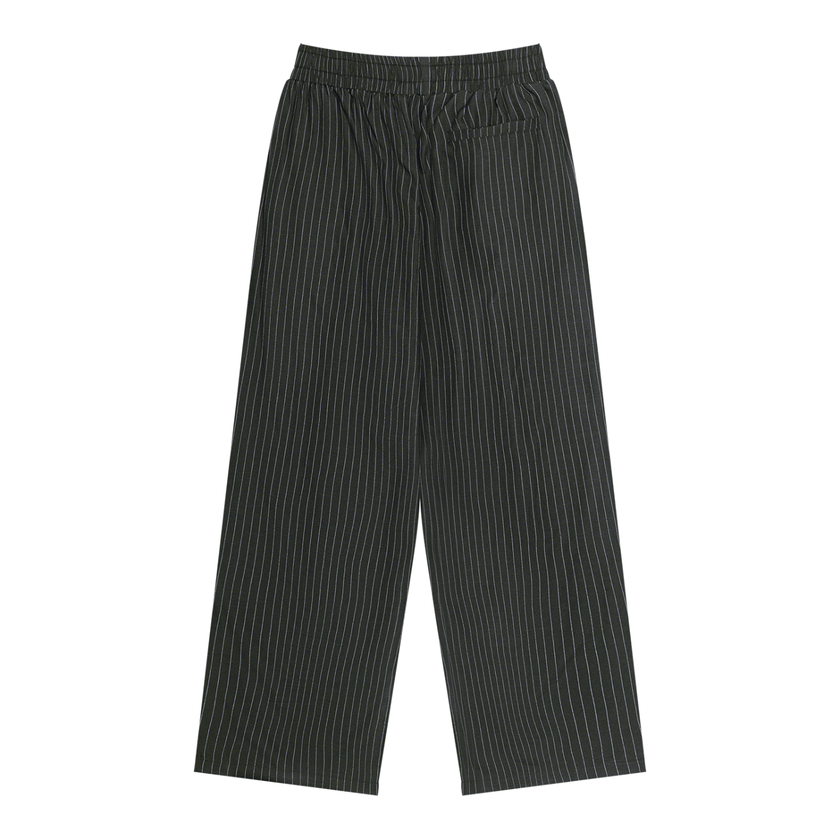 Catch Phrase Poet  Simple Unisex Striped Pleated Pants