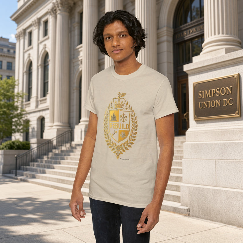Rebuild Overcome Arrive T-Shirt — Inspirational Motivational Tee