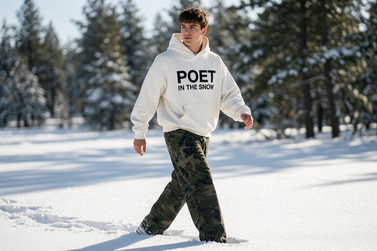 Catch Phrase Poet Men’s Camo Barrel Leg Cargo Pants