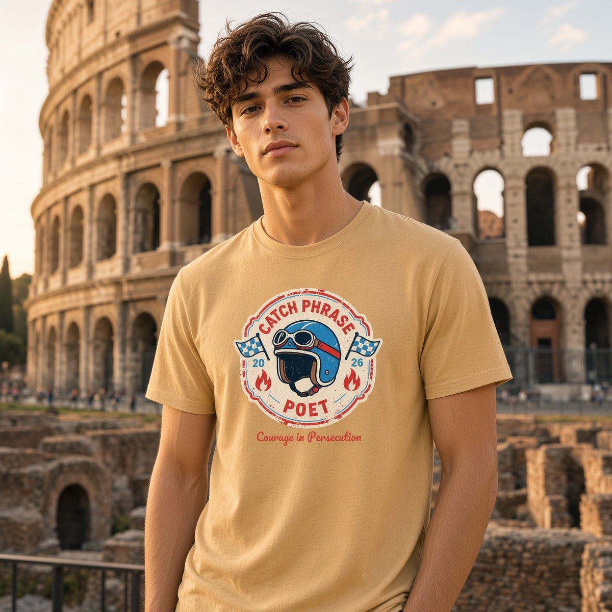 Courage in Persecution Statement Tee — Faith & Resilience Graphic