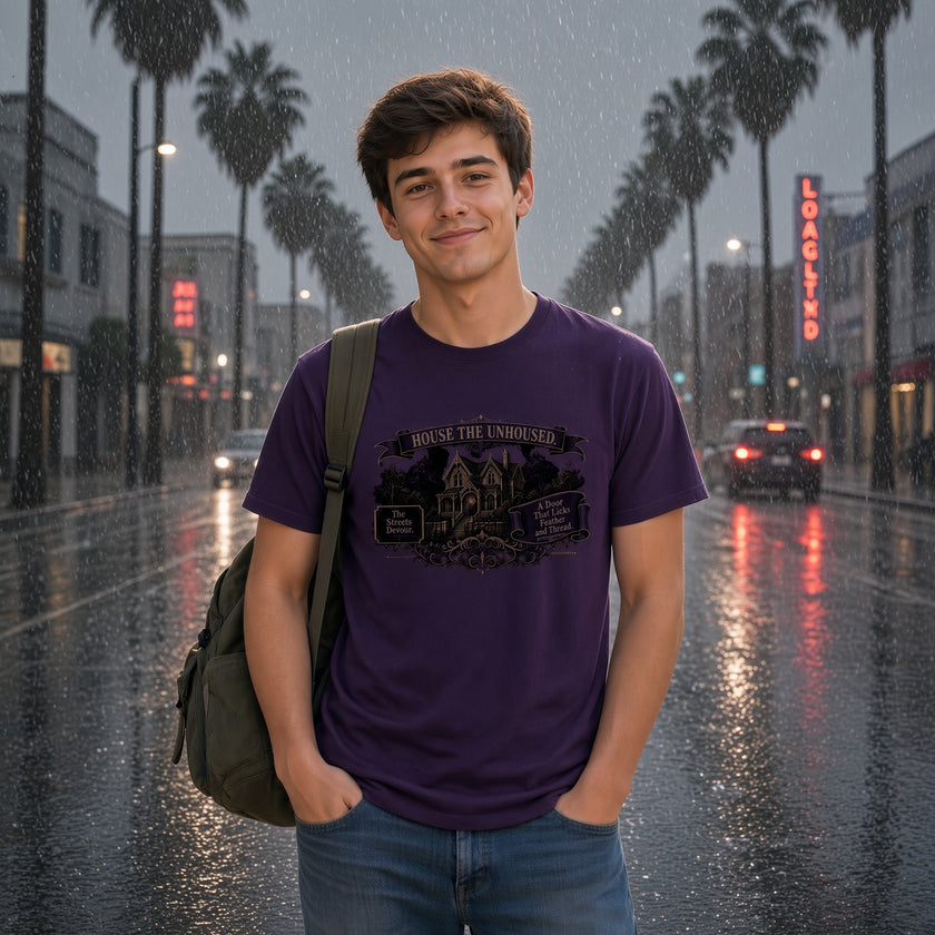 House the Unhoused Statement Tee — Homeless Advocacy Graphic Shirt