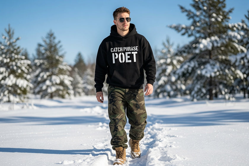 Catch Phrase Poet Men’s Camo Barrel Leg Cargo Pants