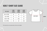 Kids T-Shirt Size Chart