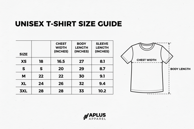 T-Shirt Size Chart