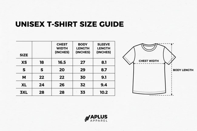 T-Shirt Size Chart