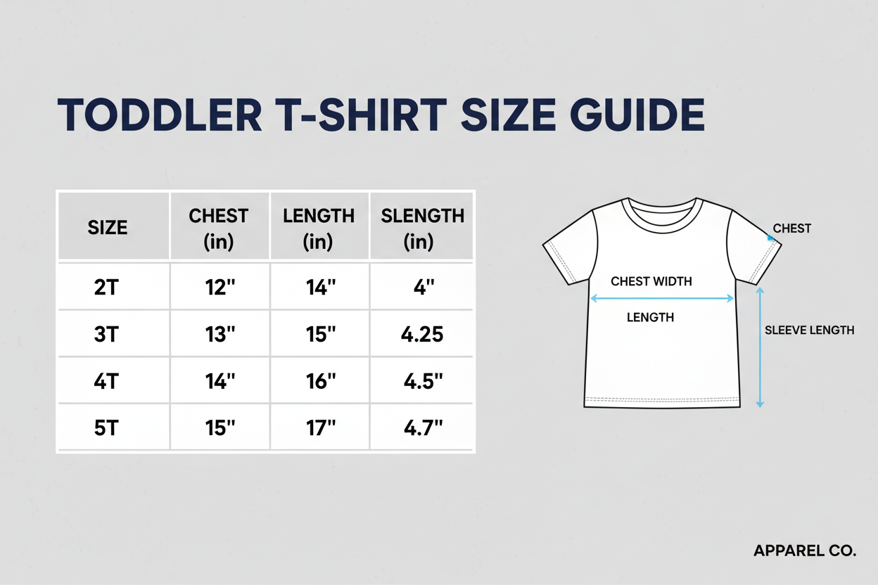 Toddler T-Shirt Size Chart