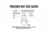 Trucker Hat Size Chart